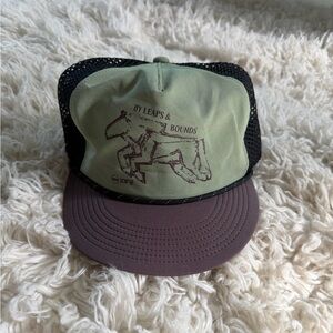 Janji Moss Green,Eggplant and Black Trail Running Cap Rare. Limited Edition